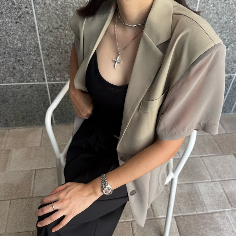 SOUIT韓國東大門直郵女裝新款推薦熱賣26夏季西裝西服雪紡SOUIT by mabel-L西裝/西服