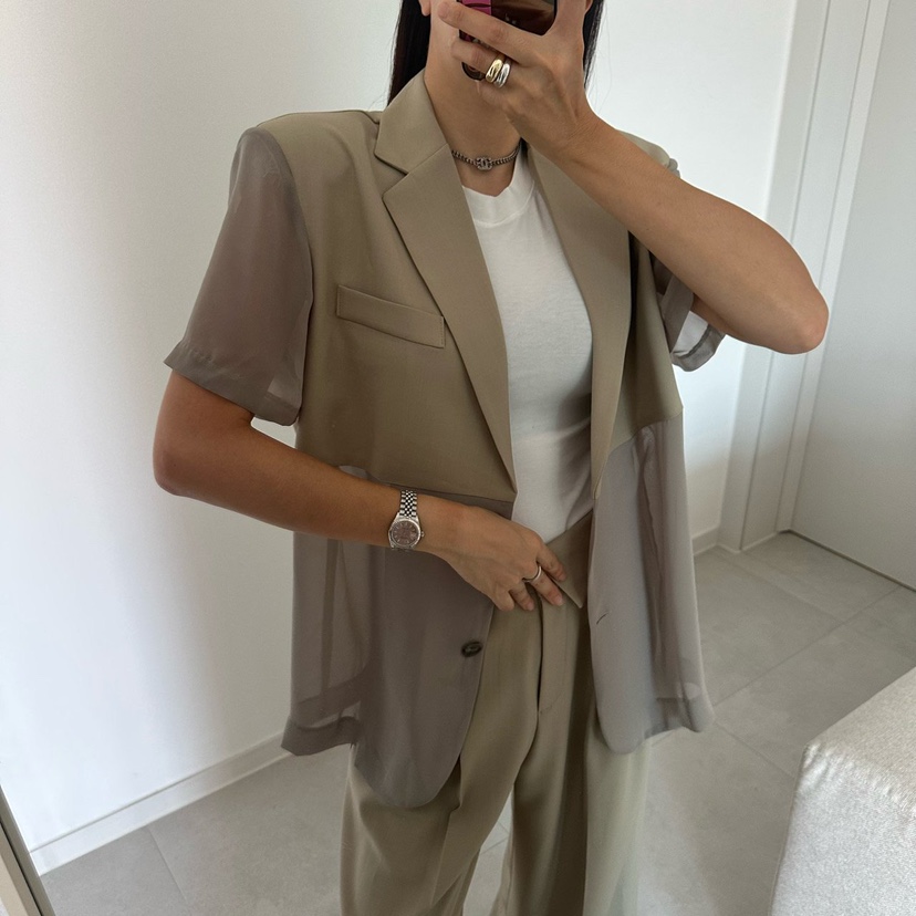 SOUIT韓國東大門直郵女裝新款推薦熱賣26夏季西裝西服雪紡SOUIT by mabel-L西裝/西服圖色1
