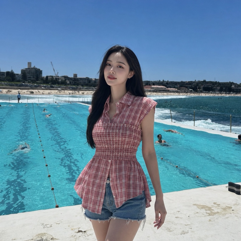 REIZ韓國直郵實拍女士新品人氣熱賣休閑時尚26夏季襯衫蕾絲衫REIZ襯衫/蕾絲衫