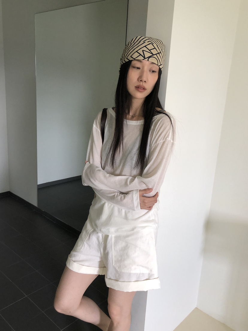 TORRE韓國直郵實拍女裝新品推薦人氣休閑熱賣長袖T恤透明TORRE長袖T恤