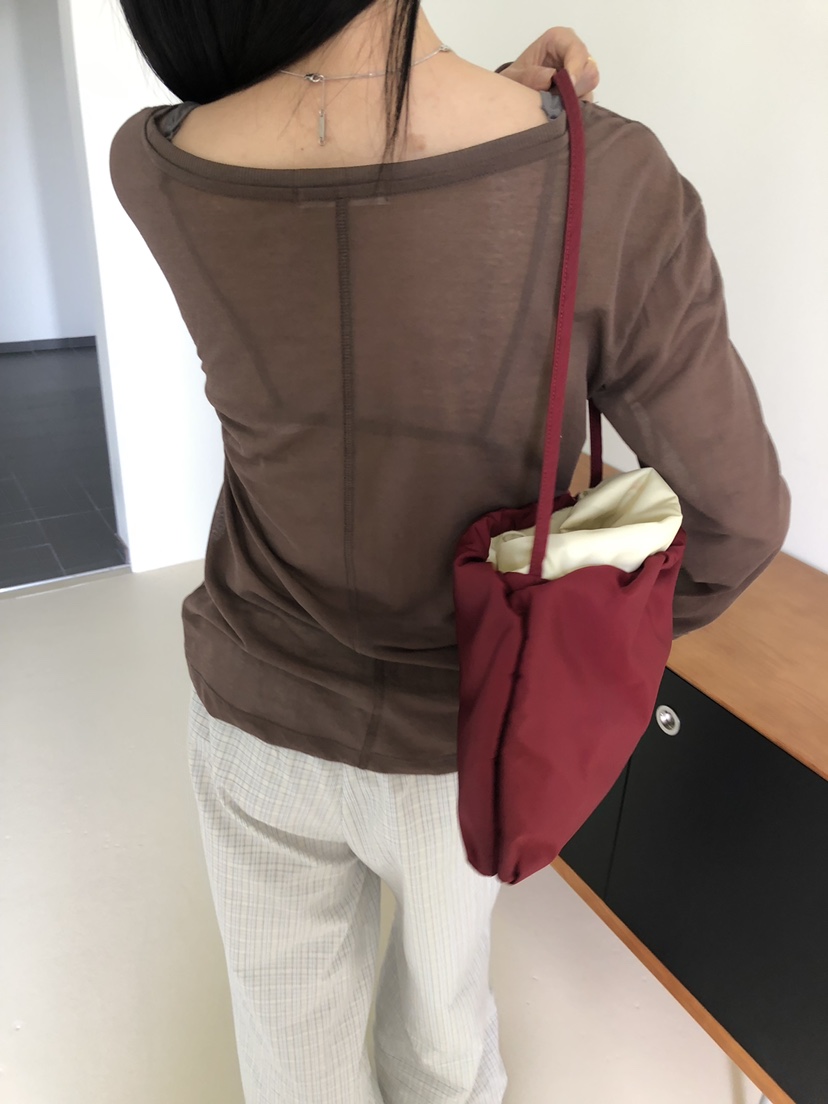 TORRE韓國直郵實拍女裝新品推薦人氣休閑熱賣長袖T恤透明TORRE長袖T恤