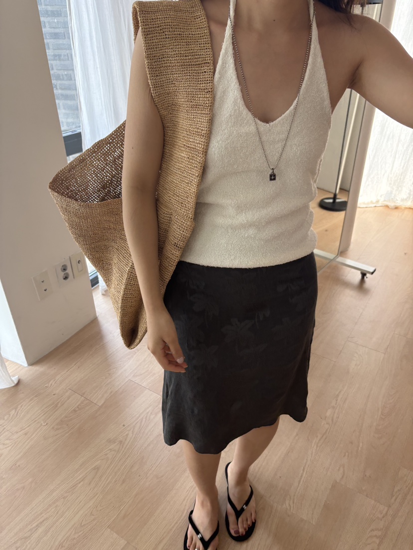 TORRE韓國東大門代購女士新款熱賣26夏季半身裙中短裙亞麻TORRE半身裙/中短裙