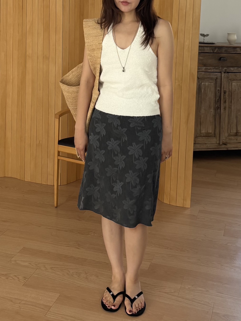 TORRE韓國東大門代購女士新款熱賣26夏季半身裙中短裙亞麻TORRE半身裙/中短裙圖色2