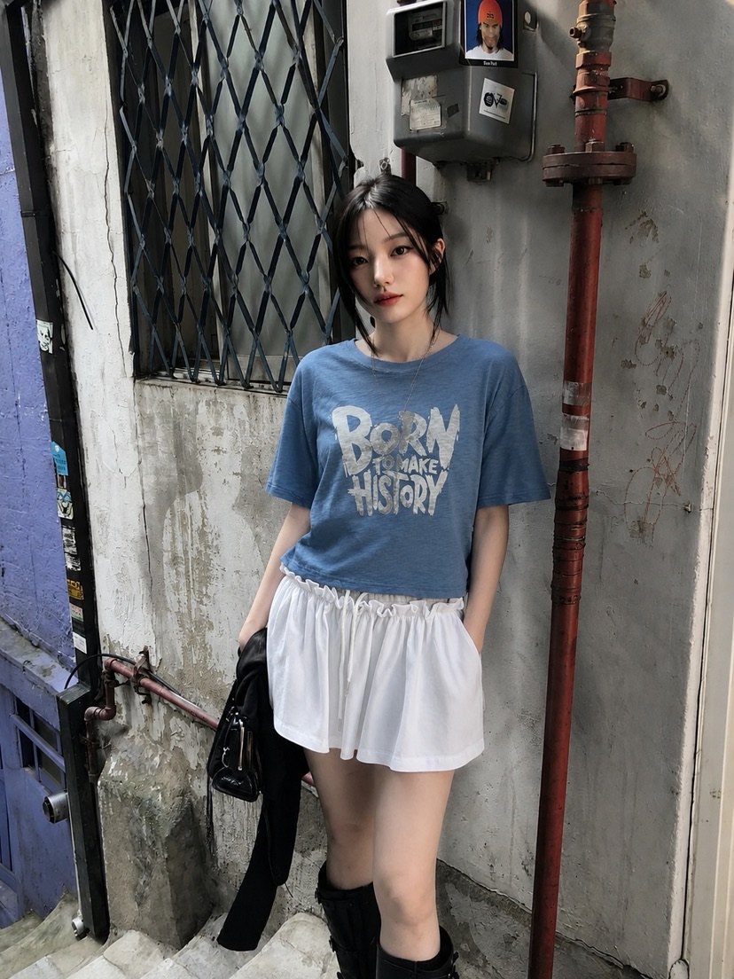 REIZ韓國直郵實拍女士新款休閑時尚26夏季熱賣人氣推薦T恤REIZT恤