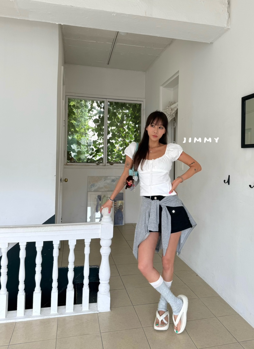 JIMMY韓國東大門代購女裝新款熱賣推薦休閑26夏季人氣T恤JIMMY/REMAKET恤