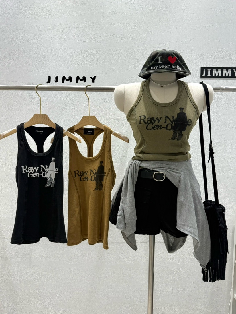 JIMMY韓國東大門直郵女士新款人氣時尚推薦熱賣休閑吊帶背心JIMMY/REMAKE吊帶/背心
