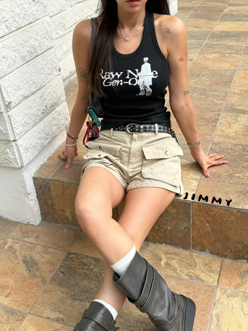 JIMMY韓國東大門直郵女士新款人氣時尚推薦熱賣休閑吊帶背心JIMMY/REMAKE吊帶/背心