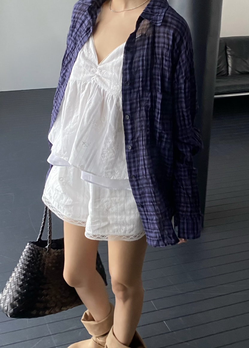 OUPPT韓國直郵實拍女裝新品26夏季人氣襯衫蕾絲衫不含內搭OUPPT襯衫/蕾絲衫