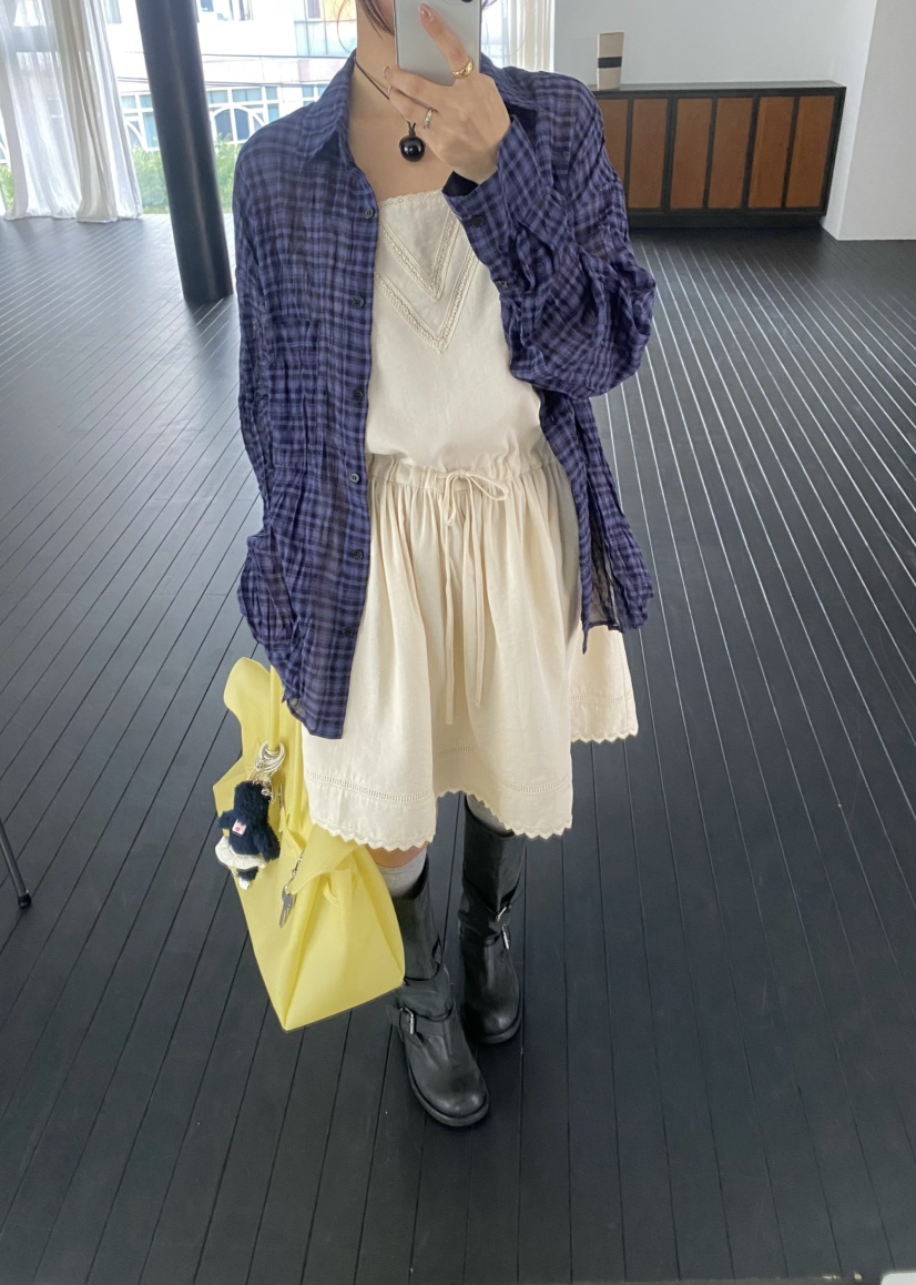 OUPPT韓國直郵實拍女裝新品26夏季人氣襯衫蕾絲衫不含內搭OUPPT襯衫/蕾絲衫圖色2