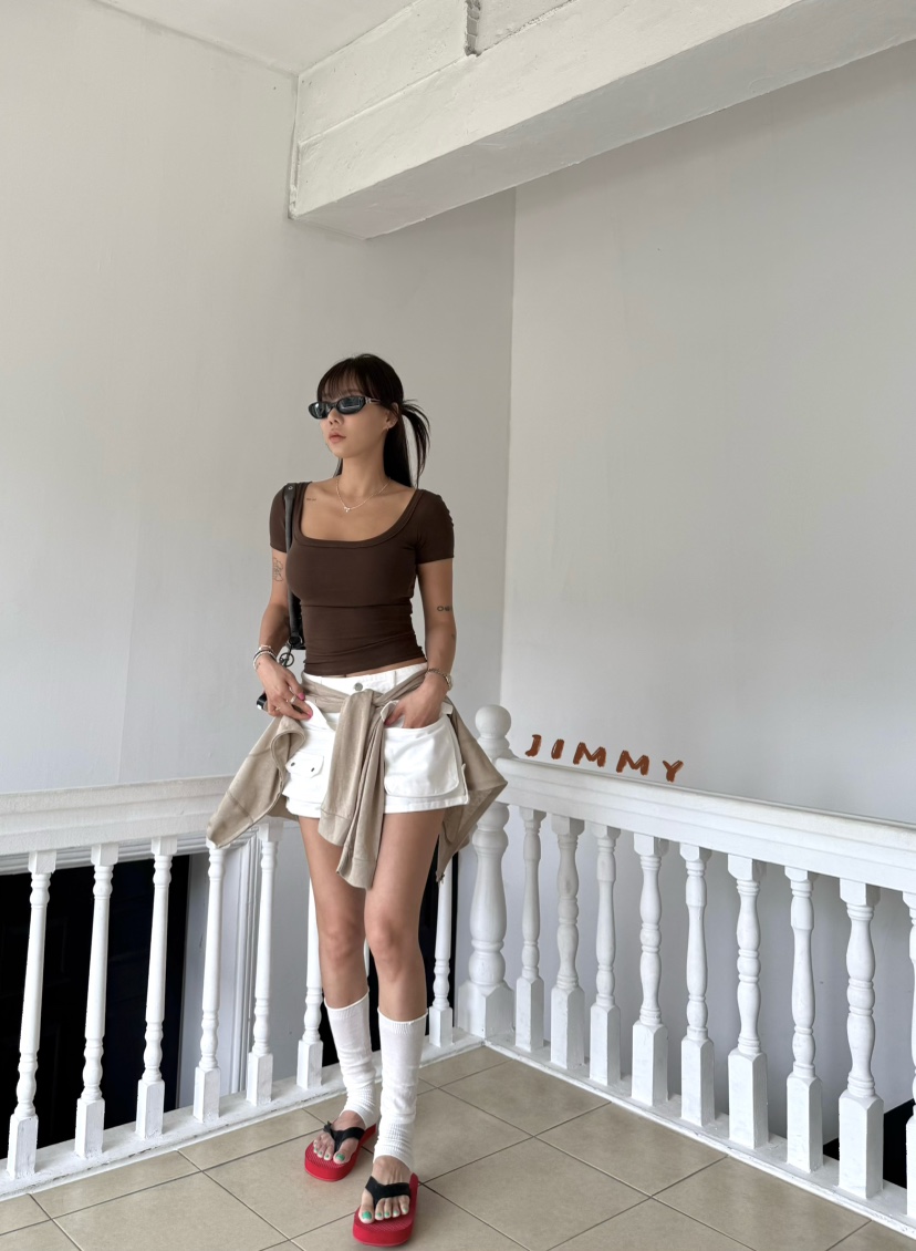 JIMMY韓國直郵女裝新品休閑人氣26夏季時尚推薦熱賣T恤JIMMY/REMAKET恤
