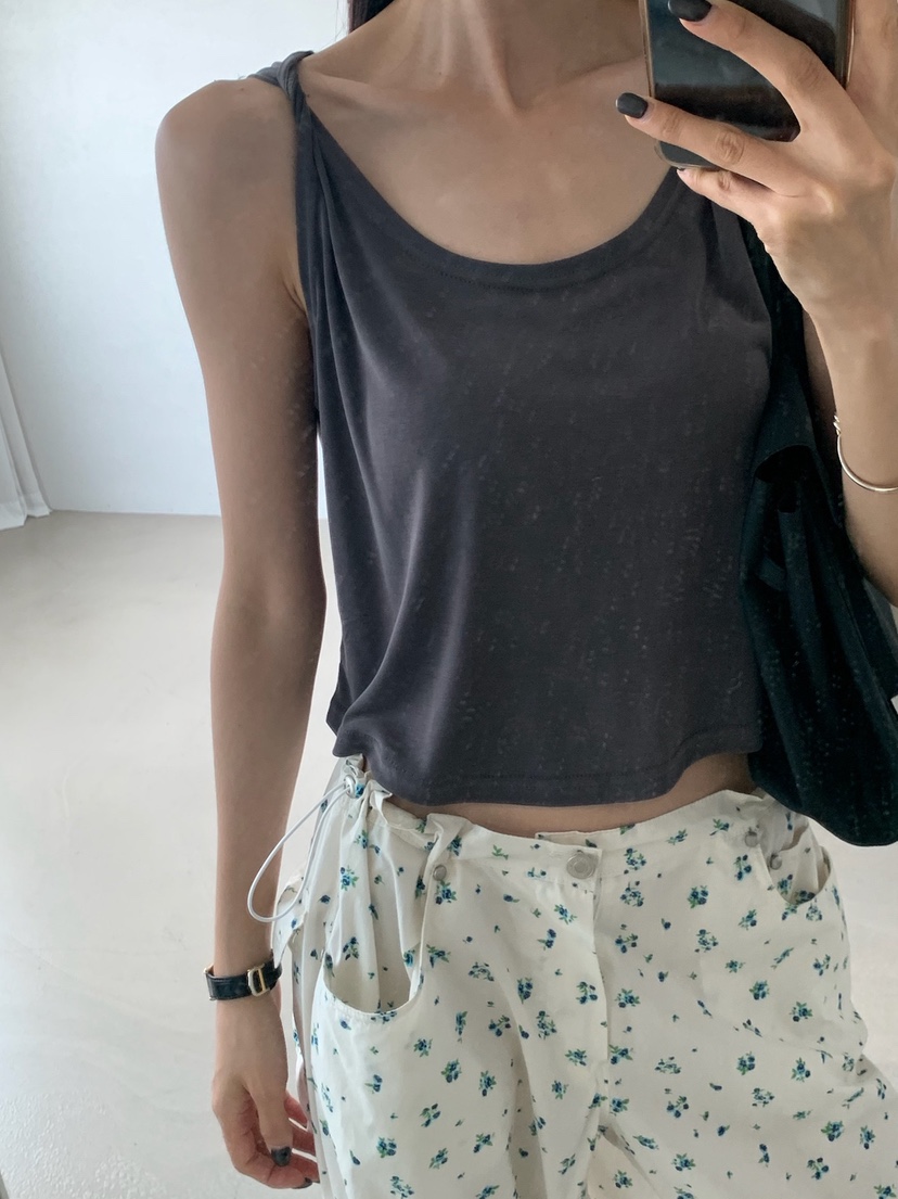 VERANDA韓國代購女裝新款26夏季人氣時尚熱賣吊帶背心無袖VERANDA吊帶/背心