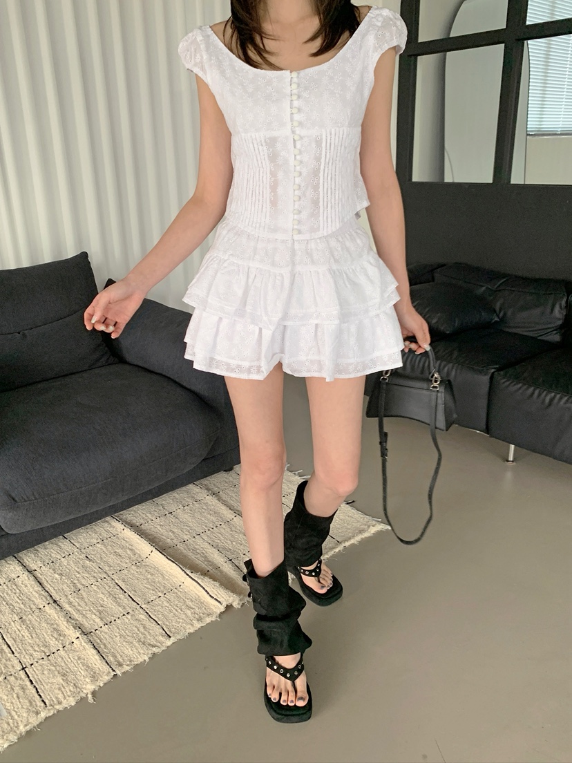 VERANDA韓國直郵女裝新品26夏季時尚熱賣人氣襯衫蕾絲衫絲帶VERANDA襯衫/蕾絲衫
