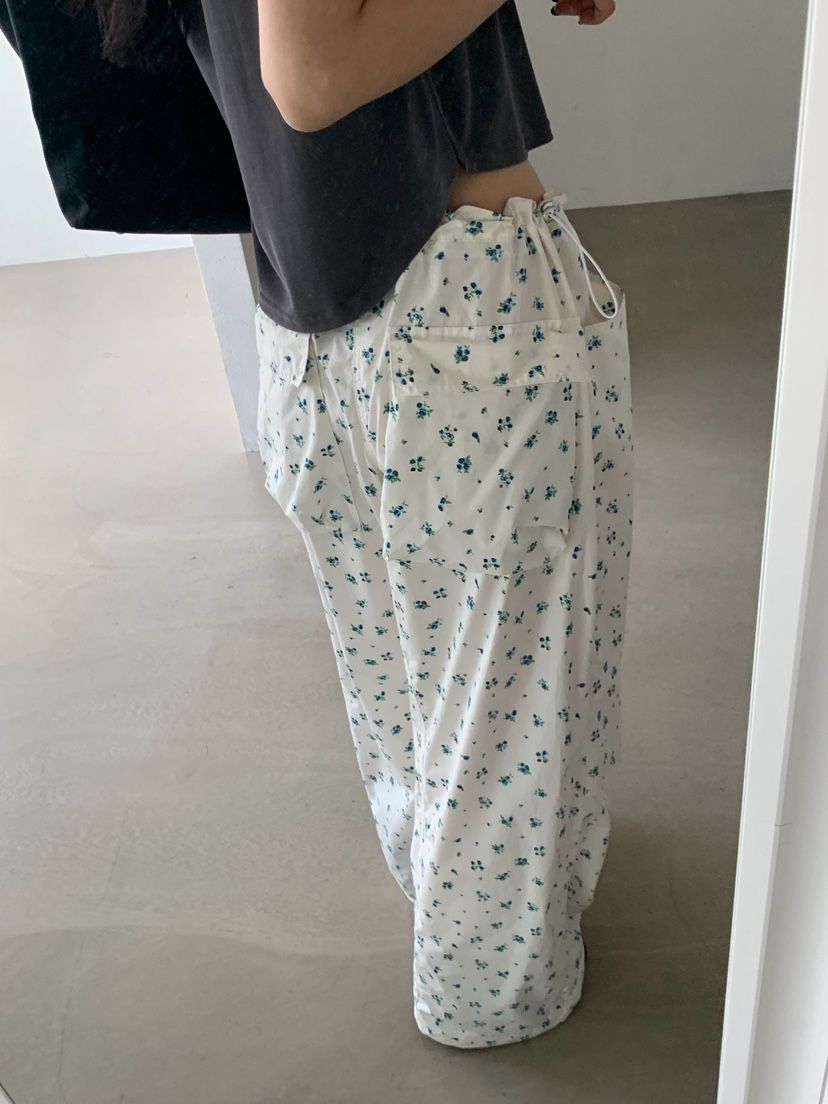 VERANDA韓國直郵女裝新品人氣熱賣時尚推薦休閑休閑褲小花VERANDA休閑褲