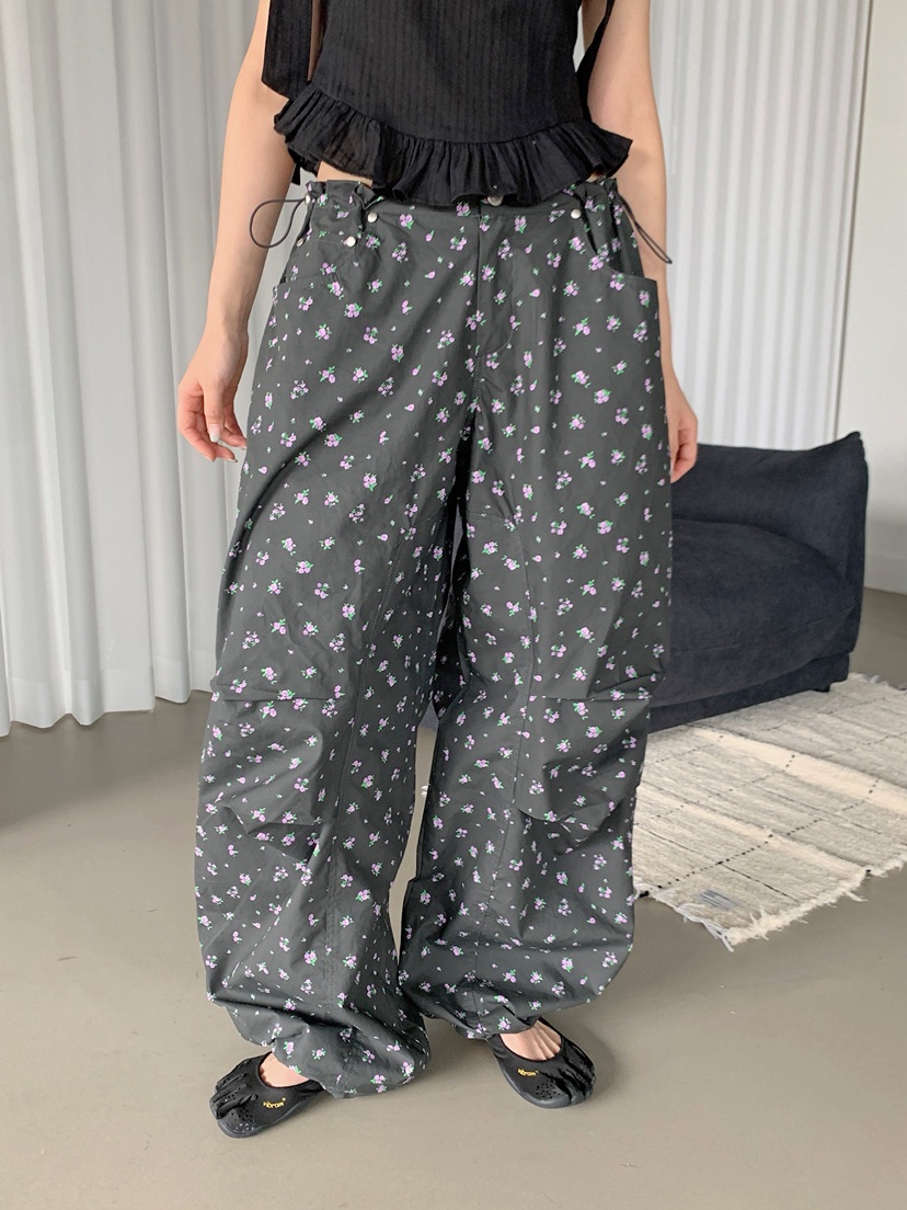 VERANDA韓國直郵女裝新品人氣熱賣時尚推薦休閑休閑褲小花VERANDA休閑褲