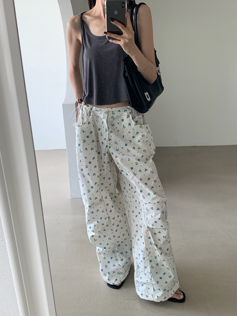 VERANDA韓國直郵女裝新品人氣熱賣時尚推薦休閑休閑褲小花VERANDA休閑褲