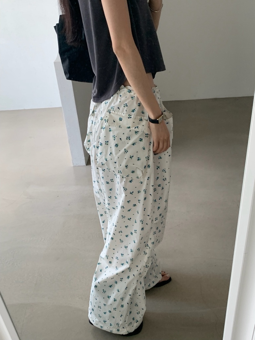 VERANDA韓國直郵女裝新品人氣熱賣時尚推薦休閑休閑褲小花VERANDA休閑褲