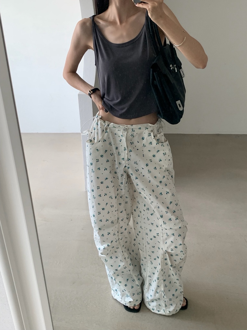 VERANDA韓國直郵女裝新品人氣熱賣時尚推薦休閑休閑褲小花VERANDA休閑褲