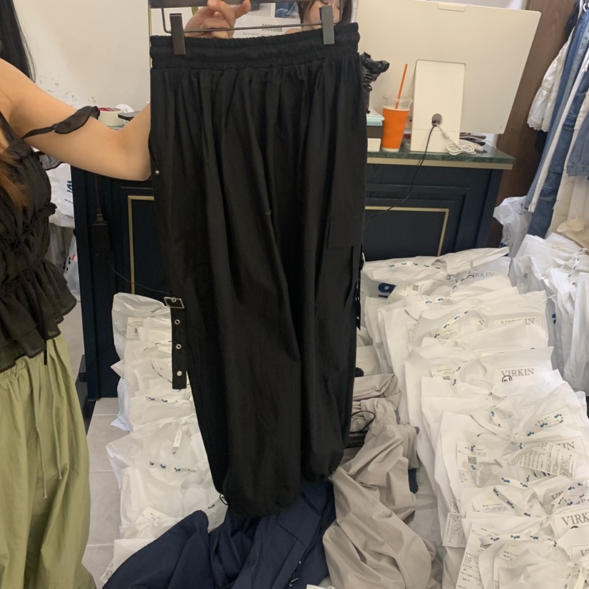 VIRKIN韓國直郵實拍女士新款推薦熱賣休閑26夏季休閑褲鏤空VIRKIN休閑褲