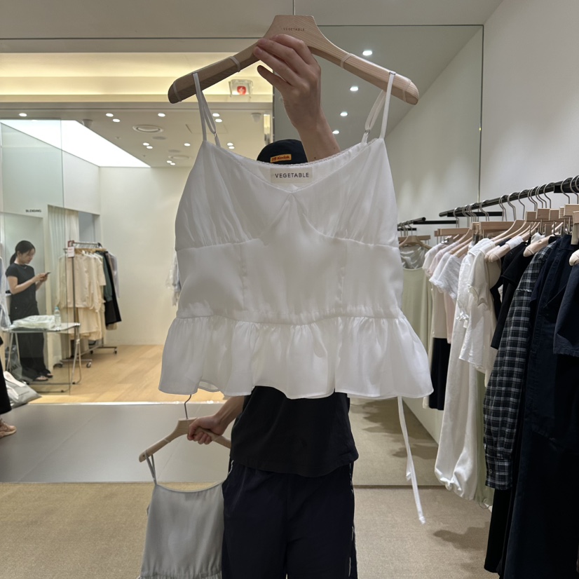 VEGETABLE韓國東大門代購女裝新品26夏季推薦人氣吊帶背心VEGETABLE吊帶/背心圖色1