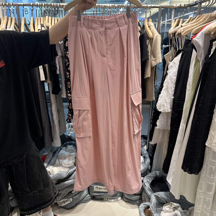 HONG.U東大門實拍韓國女裝新款休閑26夏季熱賣休閑褲口袋HONG.U休閑褲圖色3