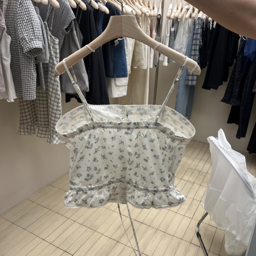 THEPLAN韓國代購女裝新品26夏季休閑吊帶背心小碎花蕾絲無袖THE PLAN吊帶/背心