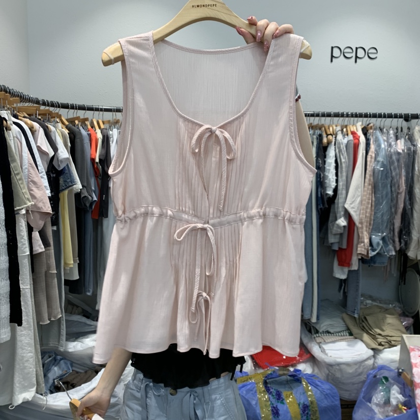 ALMOND PEPE韓國代購女裝新品熱賣26夏季時尚人氣吊帶背心ALMOND PEPE吊帶/背心圖色1