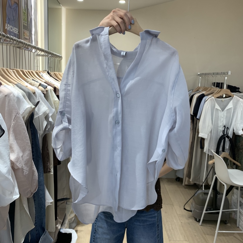 ARCHER韓國代購女士新品26夏季人氣時尚熱賣休閑襯衫蕾絲衫ARCHER襯衫/蕾絲衫圖色2