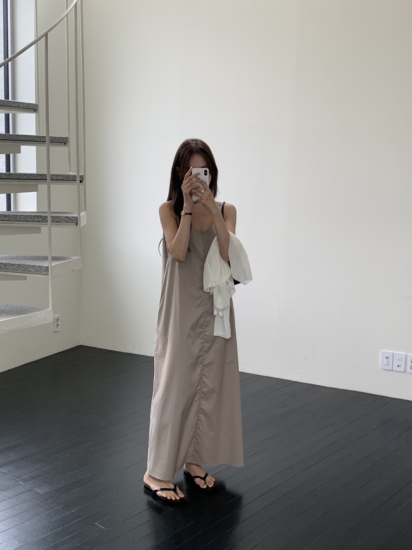 NOTICE東大門實拍韓國女裝新款推薦休閑人氣連衣裙無袖長款NOTICE連衣裙