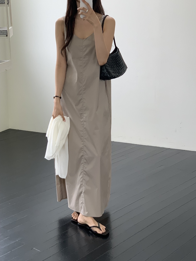 NOTICE東大門實拍韓國女裝新款推薦休閑人氣連衣裙無袖長款NOTICE連衣裙