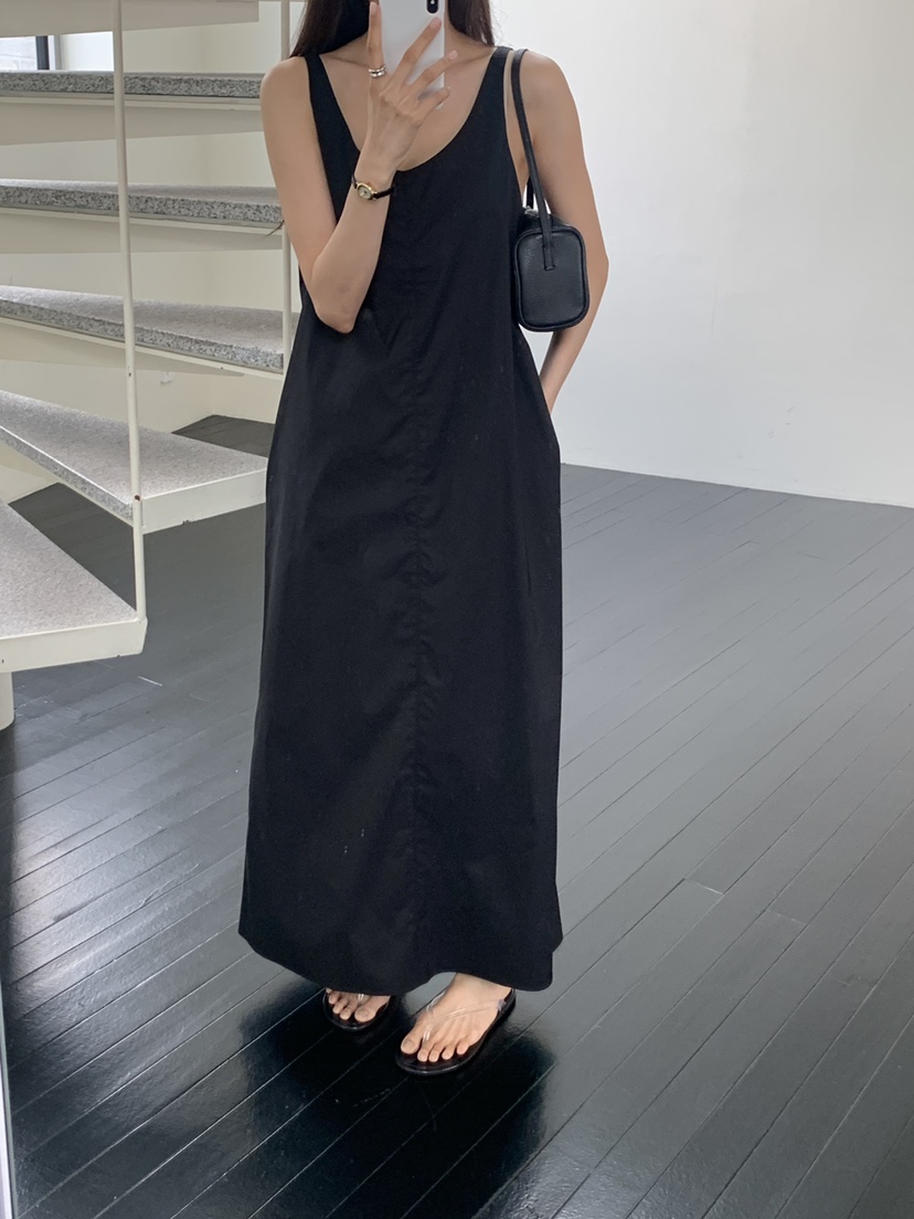 NOTICE東大門實拍韓國女裝新款推薦休閑人氣連衣裙無袖長款NOTICE連衣裙