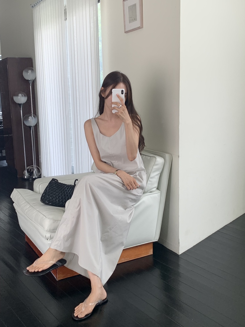 NOTICE東大門實拍韓國女裝新款推薦休閑人氣連衣裙無袖長款NOTICE連衣裙