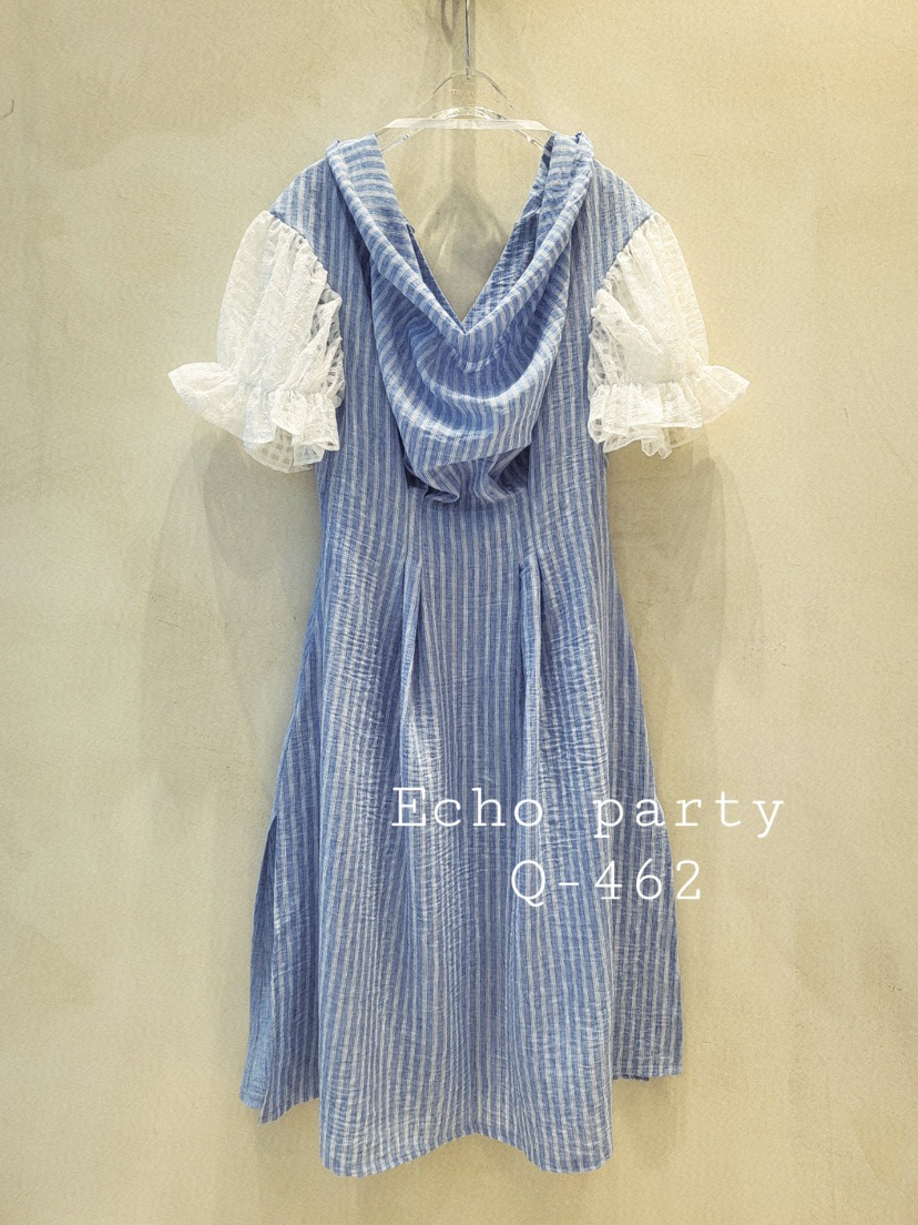 ECHOPARTY韓國直郵實拍女裝新款時尚人氣26夏季連衣裙褶裥ECHOPARTY連衣裙