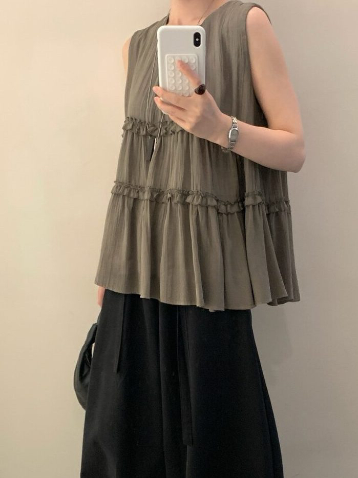 OLA韓國直郵女裝新品推薦休閑時尚熱賣26夏季人氣吊帶背心mellor/OLA吊帶/背心