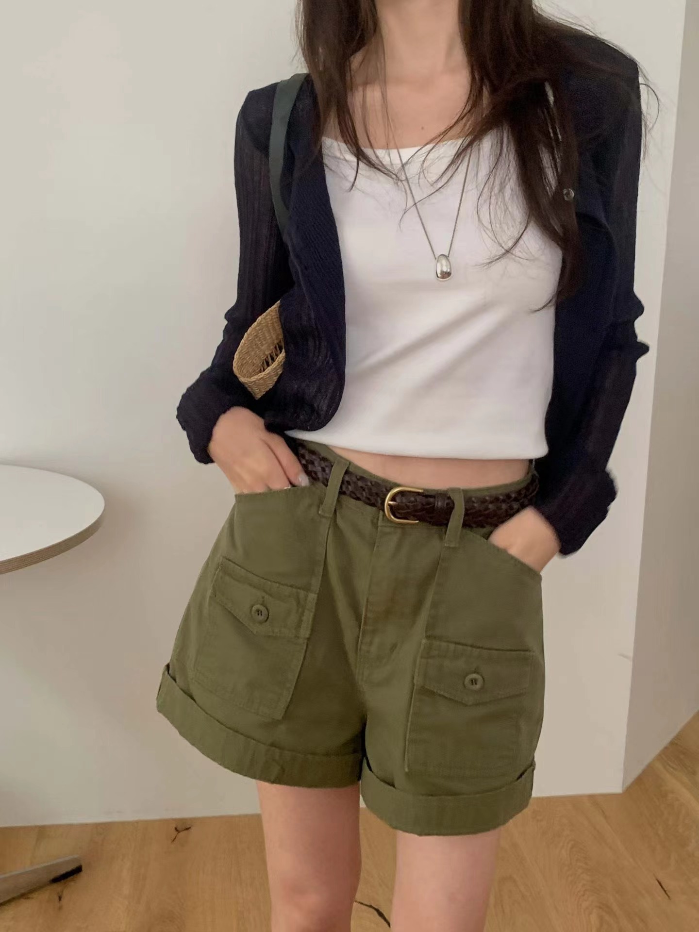 MIELLE-미엘르-OT韓國東大門直郵女裝新款熱賣短褲不含腰帶MIELLE-2件起短褲