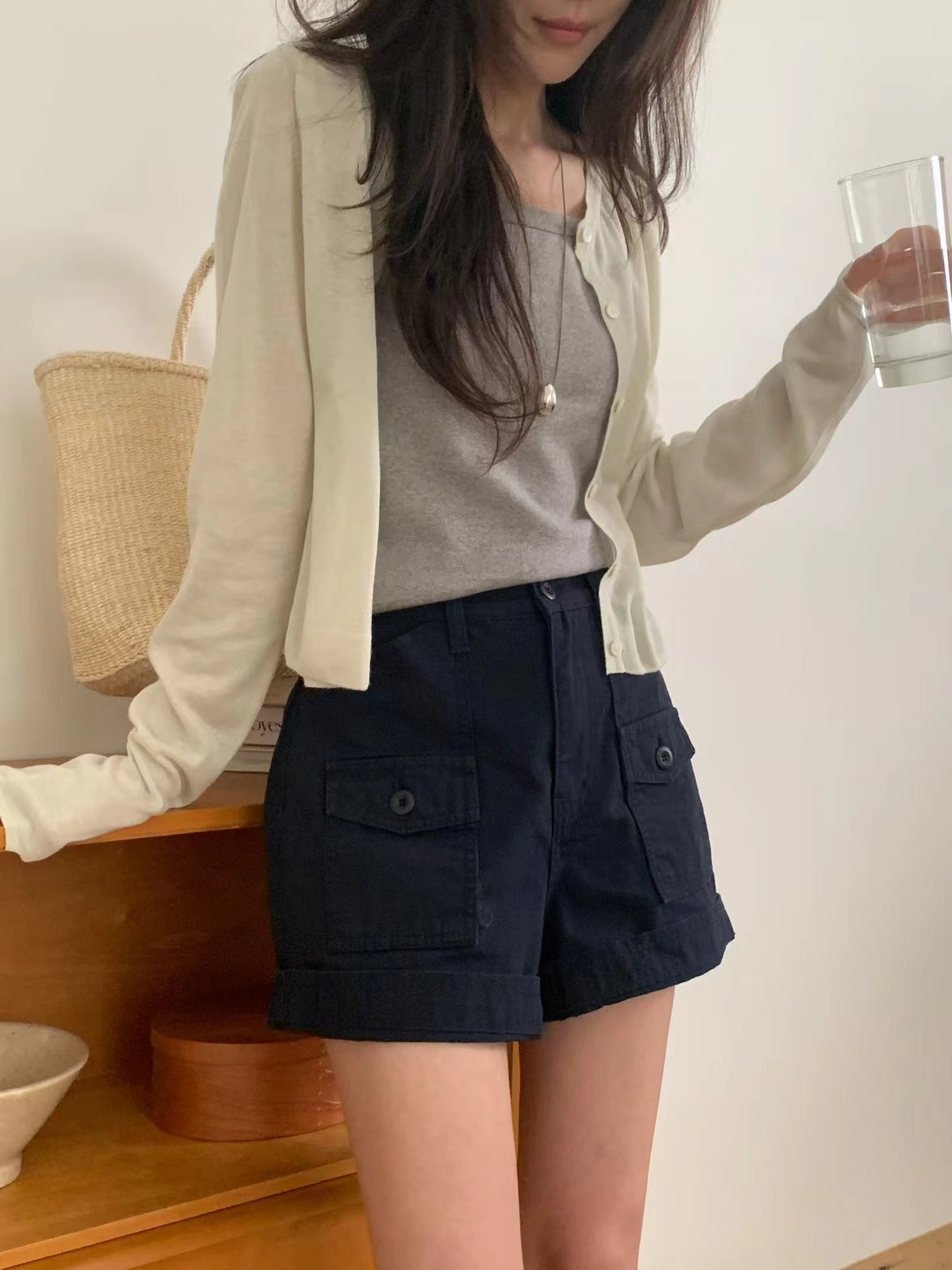 MIELLE-미엘르-OT韓國東大門直郵女裝新款熱賣短褲不含腰帶MIELLE-2件起短褲圖色2