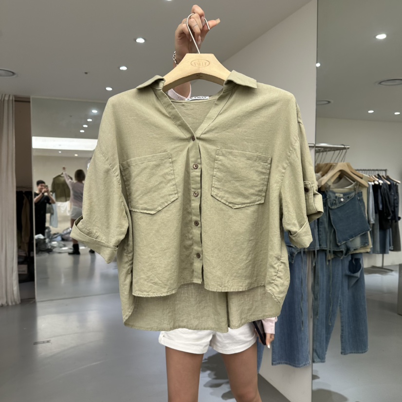 VAULT韓國代購女士新品推薦人氣26夏季熱賣休閑襯衫蕾絲衫VAULT襯衫/蕾絲衫圖色1
