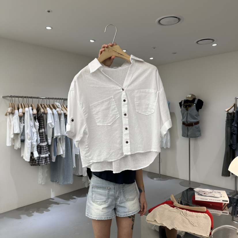 VAULT韓國代購女士新品推薦人氣26夏季熱賣休閑襯衫蕾絲衫VAULT襯衫/蕾絲衫圖色2