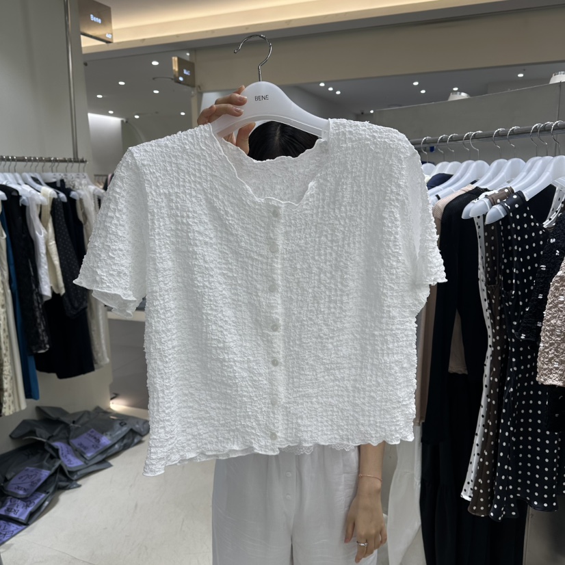BENE韓國直郵女裝新品休閑推薦熱賣人氣26夏季襯衫蕾絲衫BENE襯衫/蕾絲衫圖色1