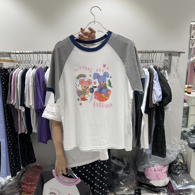 COMBO韓國代購女裝新品推薦熱賣26夏季休閑時尚人氣T恤COM_BOT恤圖色2