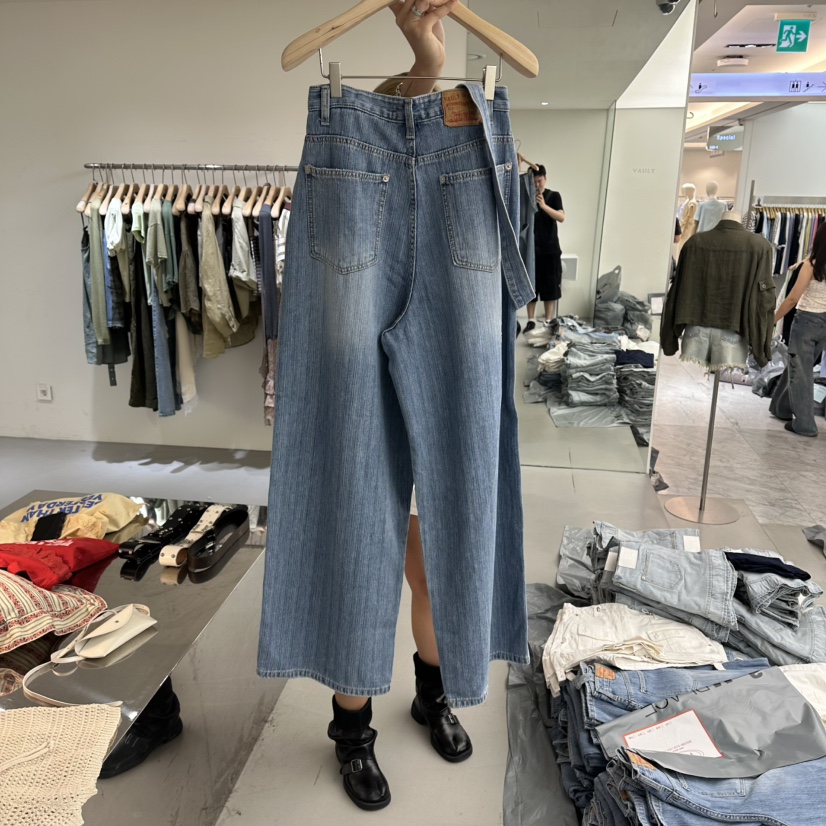 VAULT東大門實拍韓國女士新款時尚人氣休閑熱賣26夏季背帶褲VAULT背帶褲
