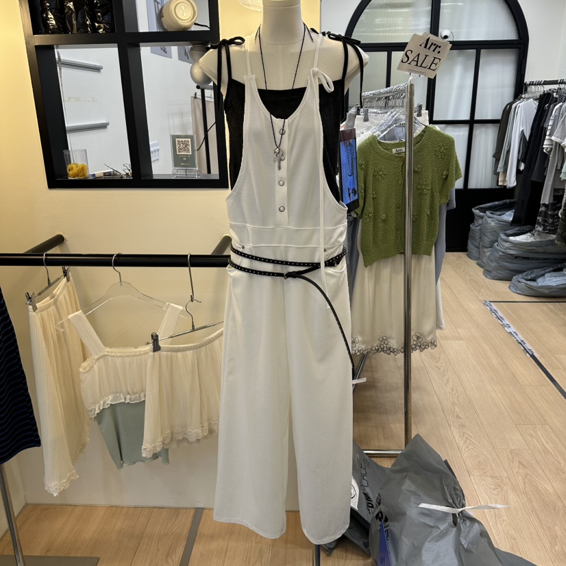 ARR韓國直郵女士新品26夏季時尚人氣背帶褲不含腰帶不含內搭ARR背帶褲圖色1