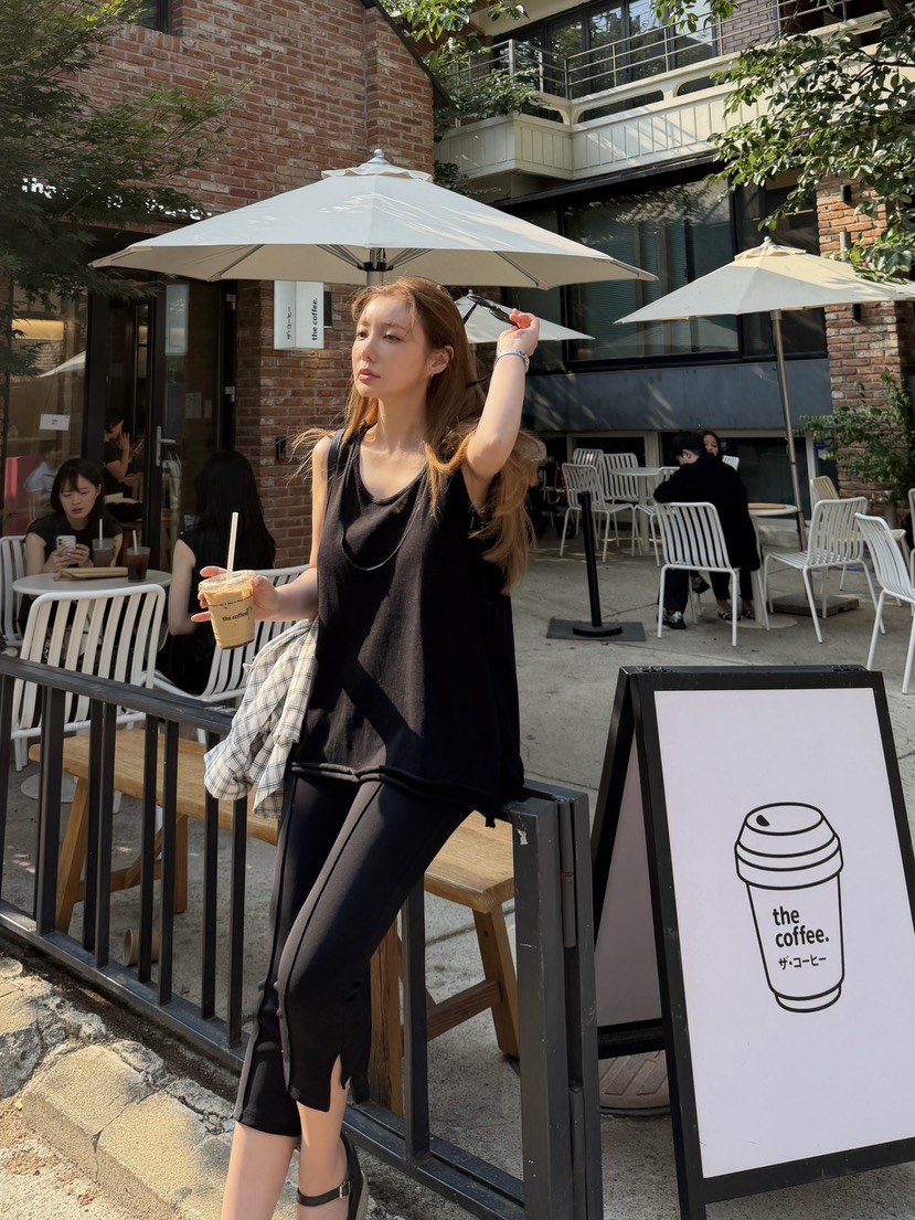 81 MARKET-L韓國代購女士新款26夏季休閑吊帶背心雙層無袖81 MARKET-L吊帶/背心
