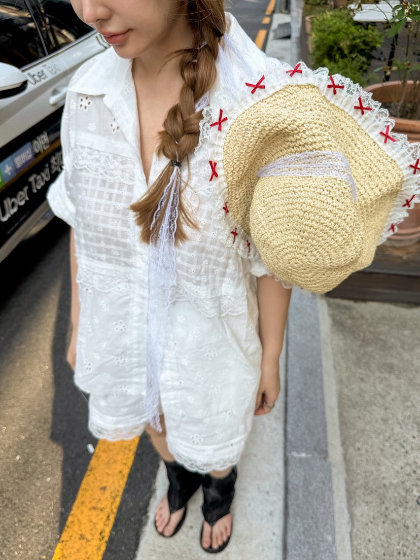 81 MARKET-L韓國直郵實拍女裝新品推薦26夏季襯衫蕾絲衫81 MARKET-L襯衫/蕾絲衫