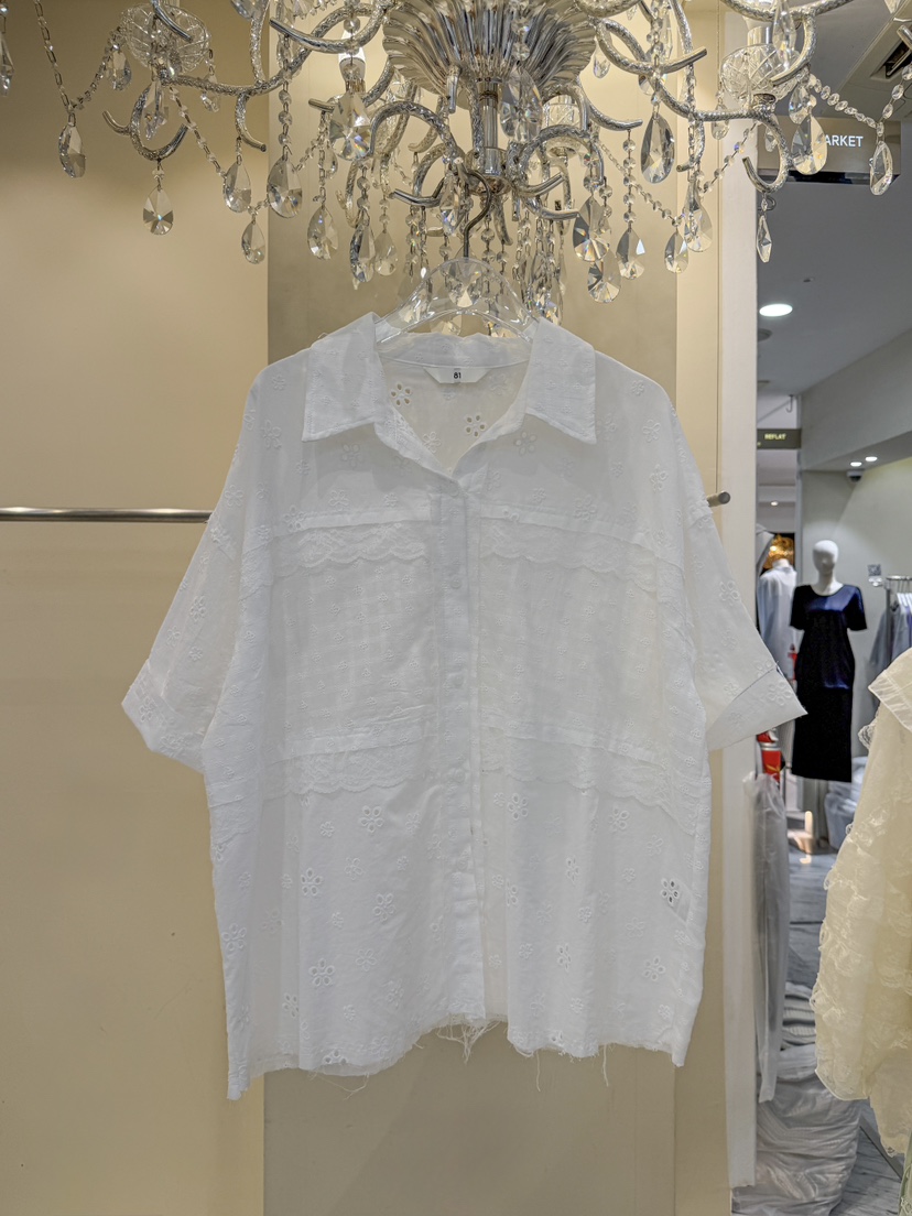 81 MARKET-L韓國直郵實拍女裝新品推薦26夏季襯衫蕾絲衫81 MARKET-L襯衫/蕾絲衫圖色1