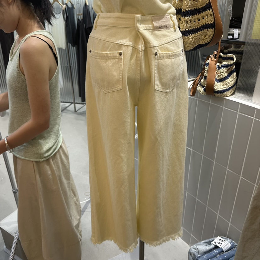 ALEGRE韓國直郵女裝新品26夏季人氣熱賣休閑褲水洗牛仔布ALEGRE休閑褲