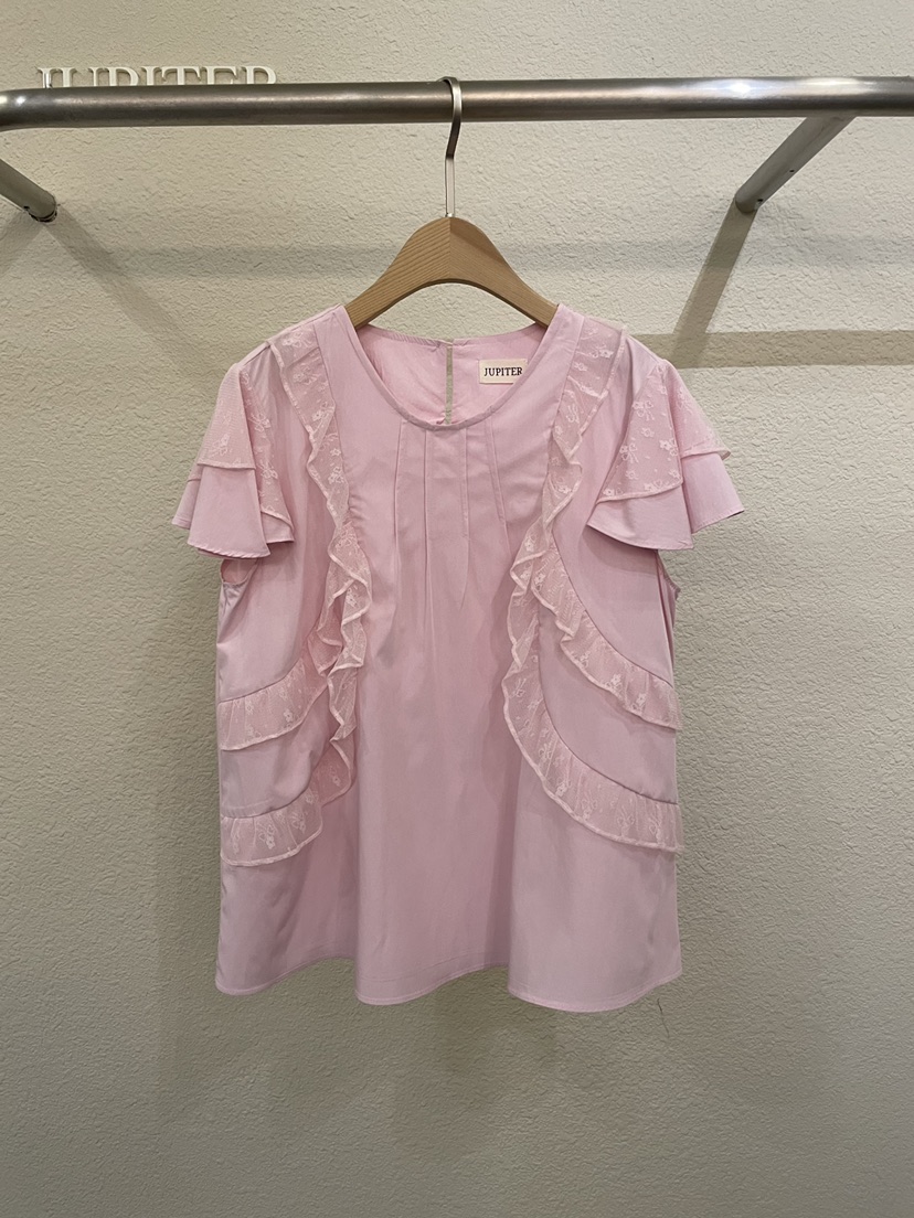 JUPITER韓國代購女士新款熱賣人氣26夏季推薦休閑襯衫蕾絲衫JUPITER襯衫/蕾絲衫圖色2