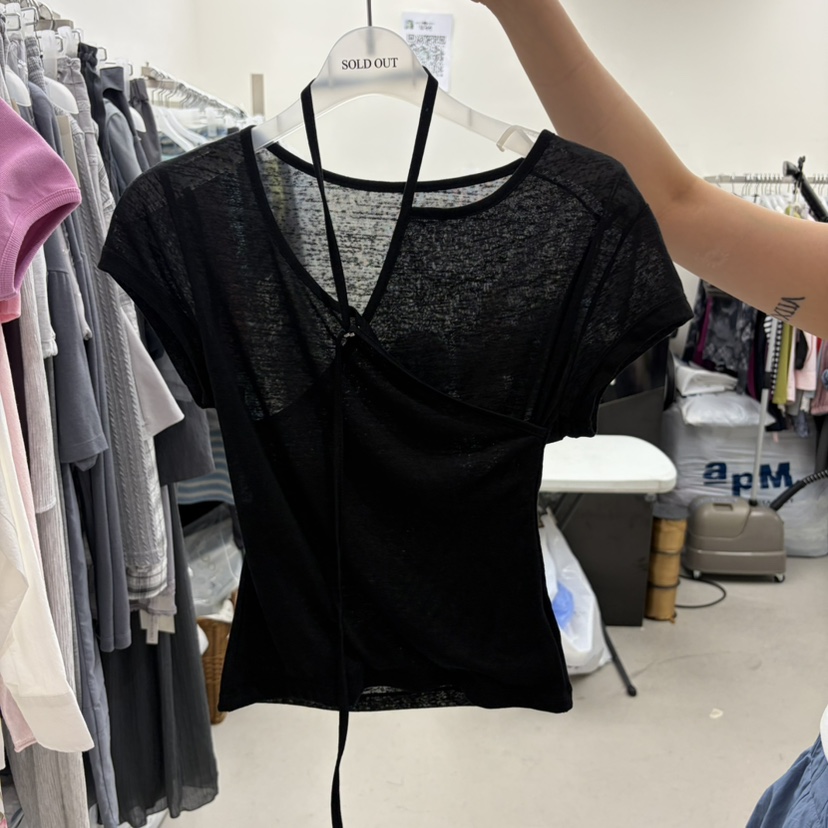 SOLD OUT韓國代購女士新款26夏季人氣休閑推薦時尚熱賣T恤SOLD OUTT恤圖色3