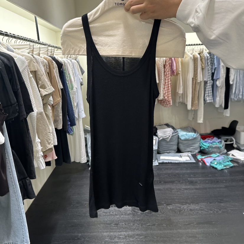TOMGIRL韓國代購女裝新品26夏季休閑熱賣時尚人氣吊帶背心TOMGIRL吊帶/背心圖色3黑色
