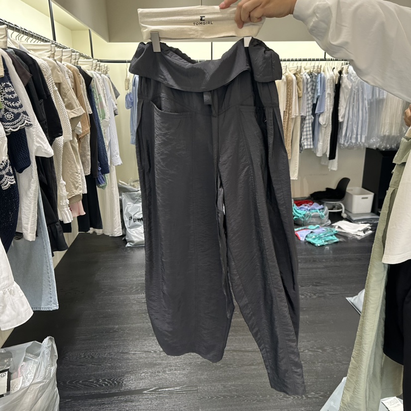 TOMGIRL韓國直郵女裝新款熱賣26夏季人氣時尚休閑休閑褲口袋TOMGIRL休閑褲圖色2