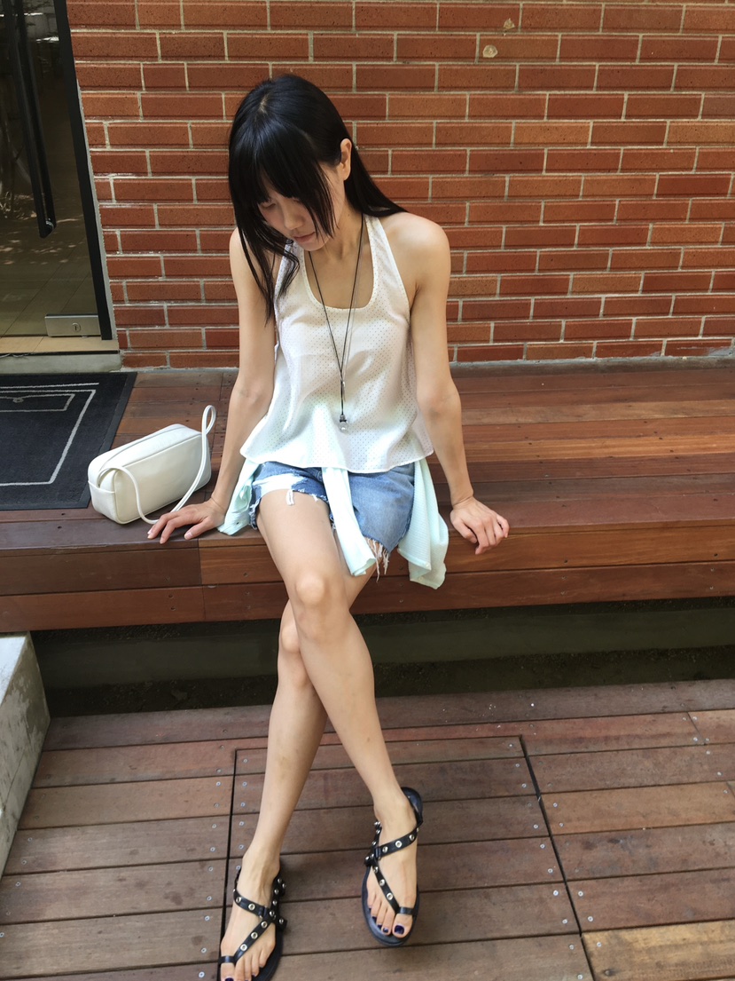 BAKING POWDER東大門實拍韓國女裝新品休閑吊帶背心圓點BAKING POWDER吊帶/背心